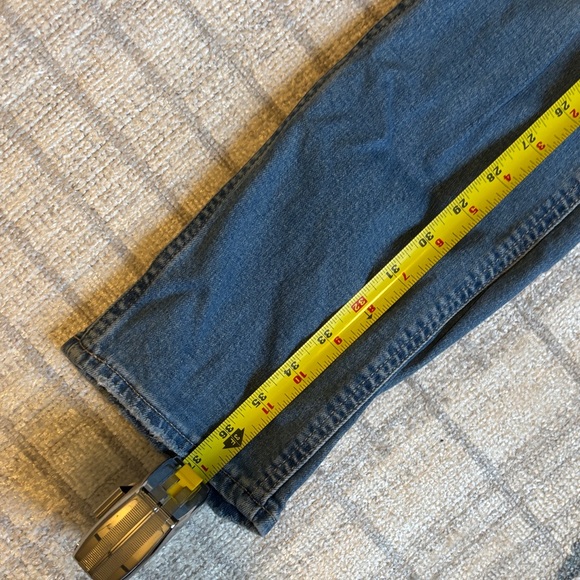 GAP Women’s Vintage Slim High Rise Straight Blue Jeans with Distressed Details - Picture 8 of 12